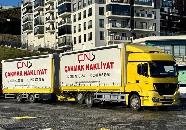 Çakmak Nakliyat sarı tır ve römork filosu